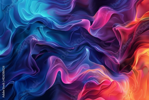 Abstract Liquid Background: Vibrant Colors and Dynamic Flow