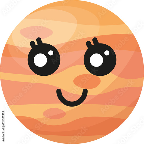 cute and kawaii Mars planet