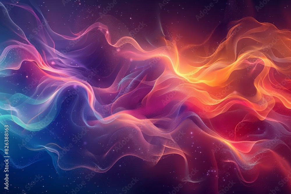 Obraz premium Colorful Nebula in Space