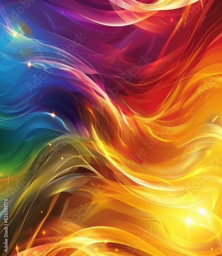 Abstract Colorful Wavy Fractal