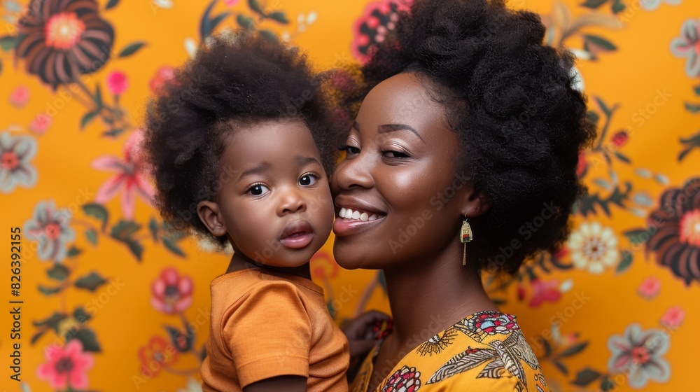 Illustrate the nurturing role of a mother as she tenderly holds her baby boys head in her hands, fostering a Illustrate the nurturing role of a mother as she tenderly holds her baby boys head in her hands, fostering a