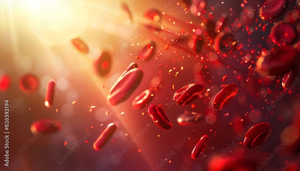 A medical-themed background featuring red blood cells flowing through veins, illustrating concepts related to health, medicine, and human anatomy A medical-themed background featuring red blood cells flowing through veins, illustrating concepts related to health, medicine, and human anatomy