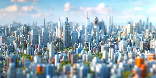 A City Landscape in 3D Render