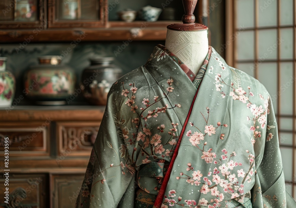 Kimono with cherry blossoms