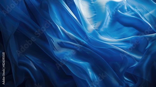 Blue fabric illuminated from behind transforms into a captivating background for visual arts