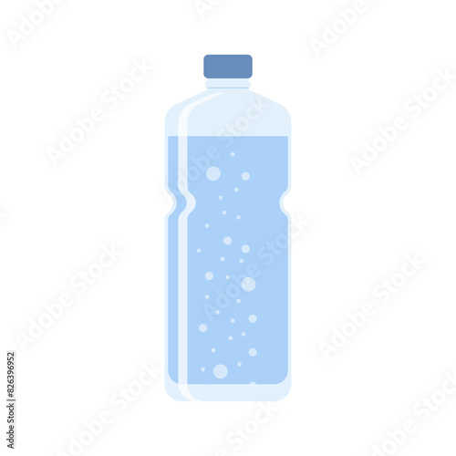 Drink more water. Stay hydrated. Glass, Plastic free, zero waste concept. Various bottles, glass, flask. Cute trendy vector illustration. Summer cold drink. Drink more water.