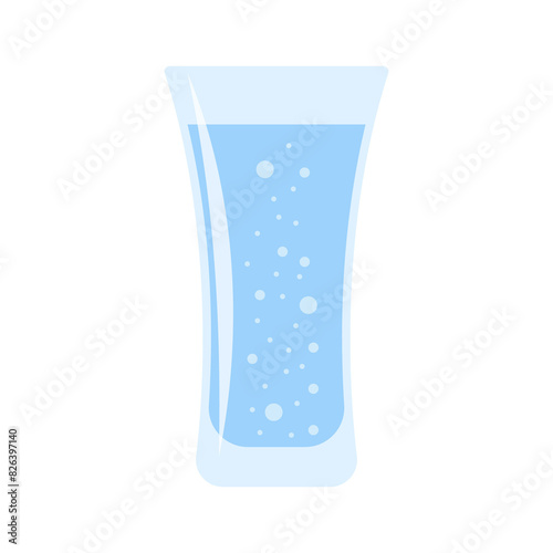 Drink more water. Stay hydrated. Glass, Plastic free, zero waste concept. Various bottles, glass, flask. Cute trendy vector illustration. Summer cold drink. Drink more water.