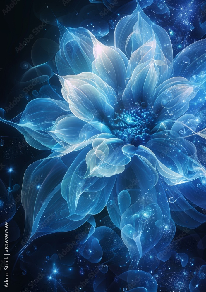 Mesmerizing Blue Abstract Flower Mesmerizing Blue Abstract Flower