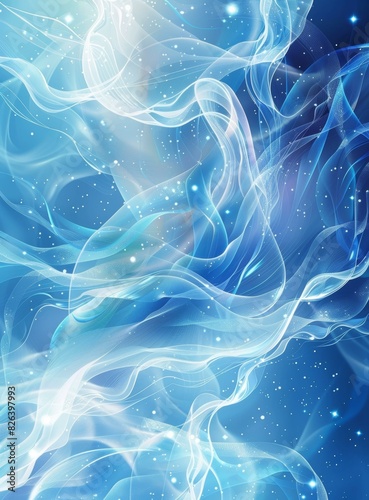 Celestial Canvas: A Blue Nebula's Ethereal Embrace