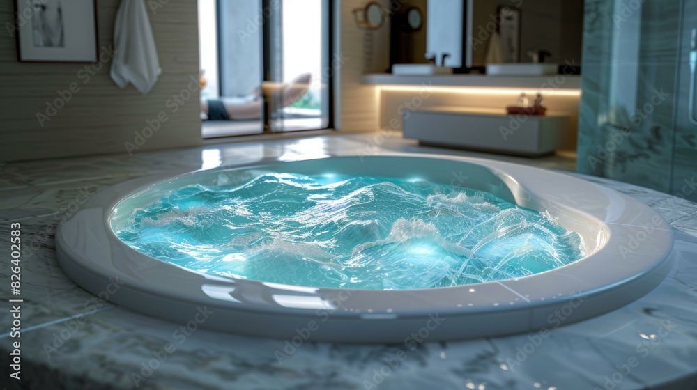 Modern Bathroom with Luxurious Hot Tub Modern Bathroom with Luxurious Hot Tub