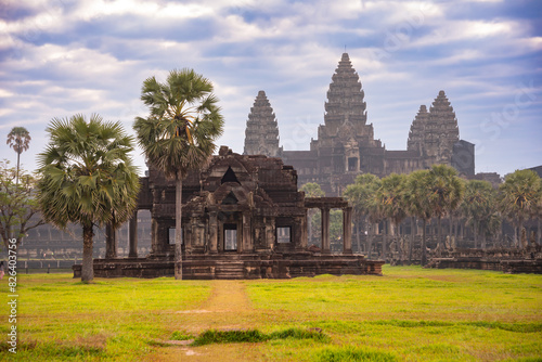Angkor Wat  ancient temple ruins in Cambodia