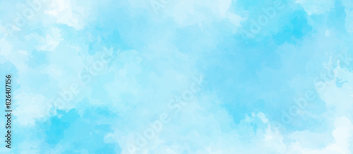 Blue sky with cloud .Beautiful blue sky with white clouds .bright cloud cover in the sun calm clear winter air background .gradient light white background.	