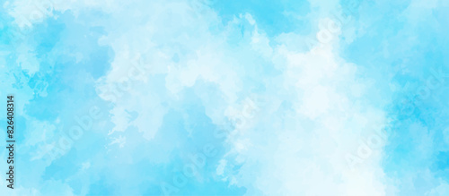 Blue sky with cloud .Beautiful blue sky with white clouds .bright cloud cover in the sun calm clear winter air background .gradient light white background.	