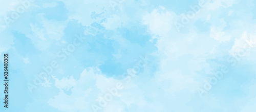 Blue sky with cloud .Beautiful blue sky with white clouds .bright cloud cover in the sun calm clear winter air background .gradient light white background.	