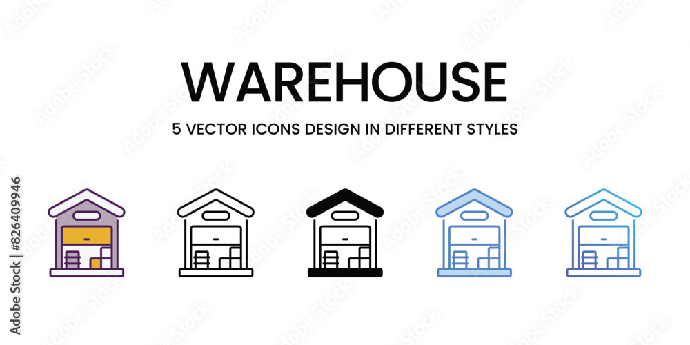 Warehouse icons vector set stock illustration. Warehouse icons vector set stock illustration.