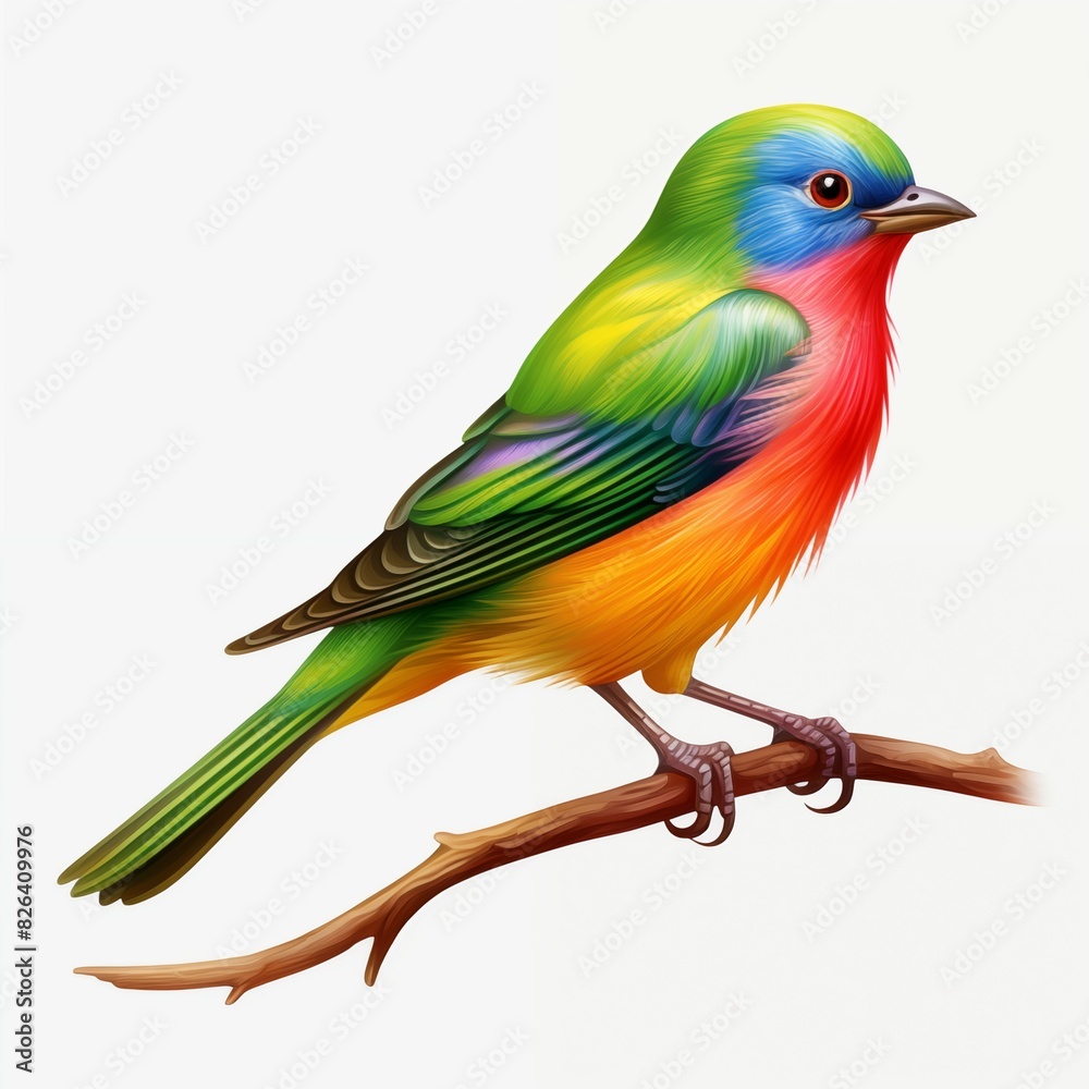 Fototapeta premium colorful beautiful birds Created with Generative AI technology.