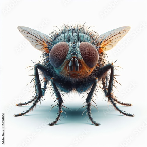 fly on white background