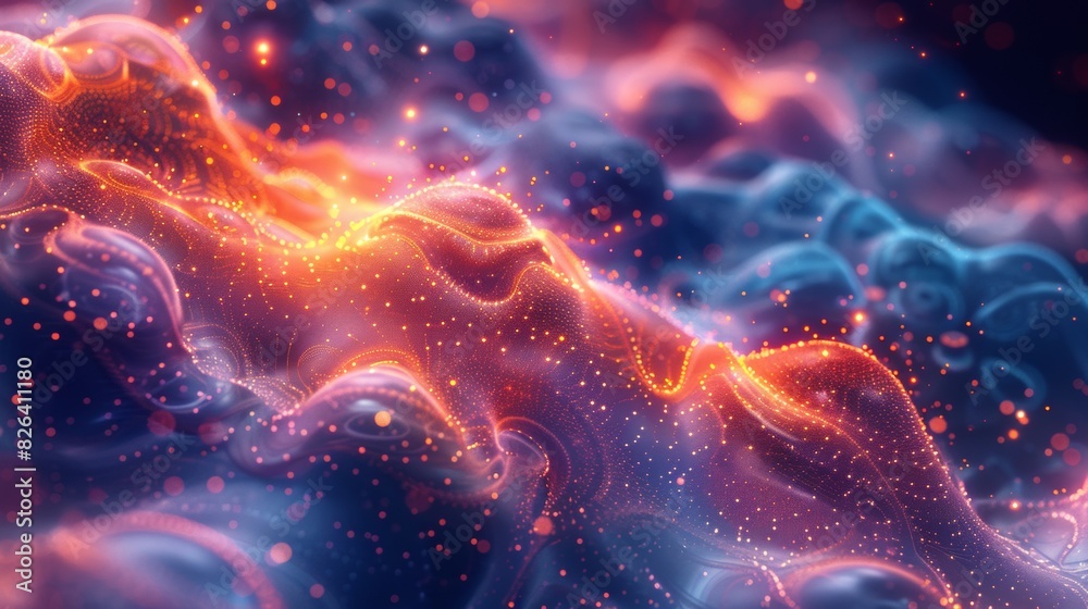 Abstract purple background. Parallel universe with a quantum-inspired background, 