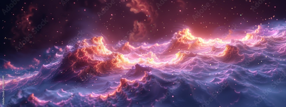Abstract purple background. Parallel universe with a quantum-inspired background, Abstract purple background. Parallel universe with a quantum-inspired background,