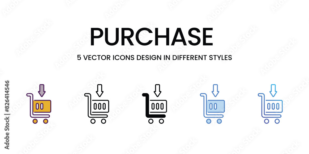 Purchase icons vector set stock illustration. Purchase icons vector set stock illustration.