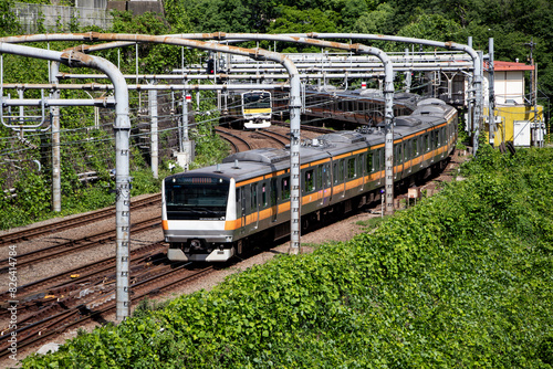 神田川沿いを走る中央線 photo