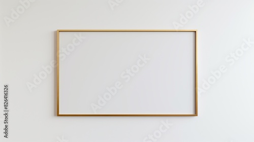 large picture frame on white background, rectangle shape © NOMI