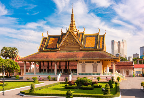 Royal palace in Phnom Penh city  Cambodia
