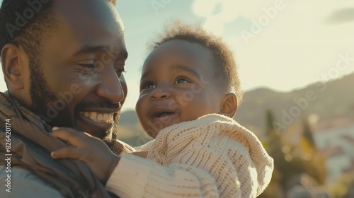 Baby Insurance: Young Black Father Holding
