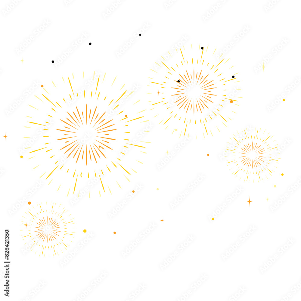 Decorated with fireworks and sparkling stars. Indian festival decoration Decorated with fireworks and sparkling stars. Indian festival decoration