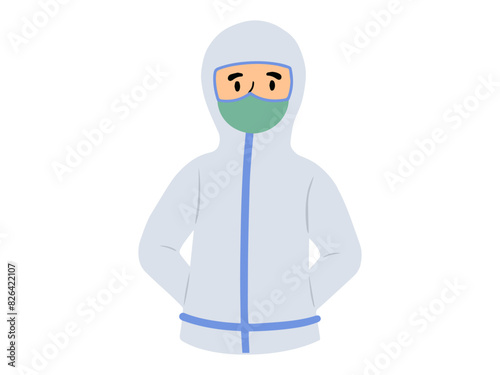 Apd Covid 19 with safety clothing
