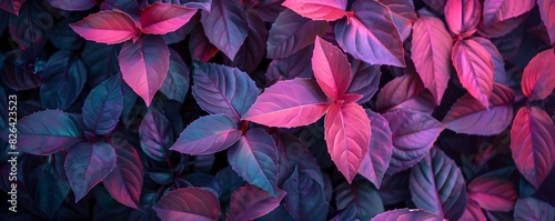 Captivating Fuchsia Foliage Against a Mysterious Dark Background