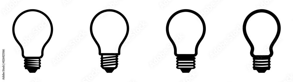Light Bulb icon set, Idea icon symbol EPS 10 vector Light Bulb icon set, Idea icon symbol EPS 10 vector