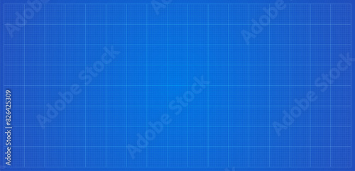 Blueprint background vector illustration. Blank grid paper sheet for technology and architecture projects