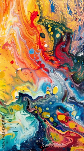 Vibrant abstract fluid art background © Viktoriia