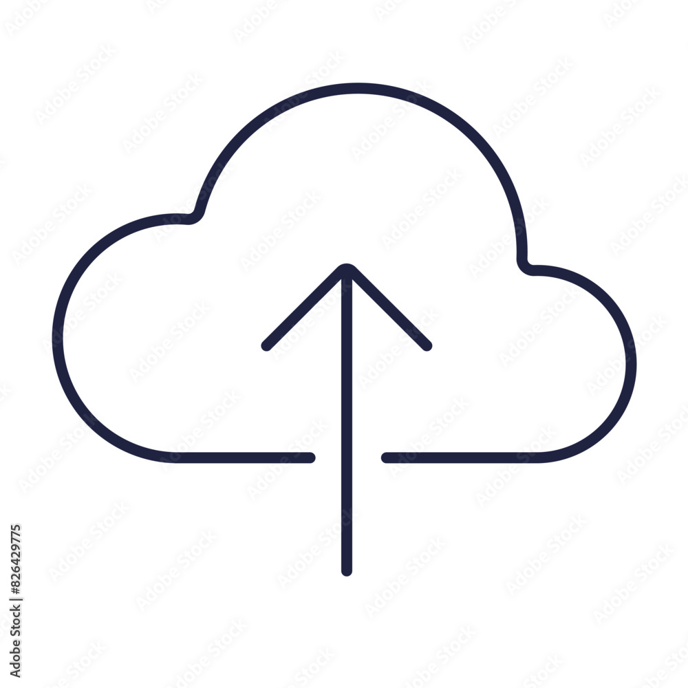 Cloud upload line icon. Cloud storage, sync, computing concept. Cloud computing logo. Outline technology symbol for web, mobile app. Logo on white background. Editable vector stroke. Pixel Perfect. Cloud upload line icon. Cloud storage, sync, computing concept. Cloud computing logo. Outline technology symbol for web, mobile app. Logo on white background. Editable vector stroke. Pixel Perfect.