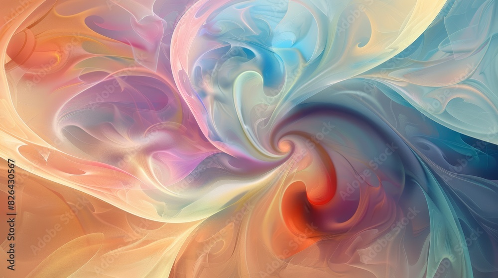 Vivid abstract art with swirling patterns in pastel tones for creative backdrops Vivid abstract art with swirling patterns in pastel tones for creative backdrops