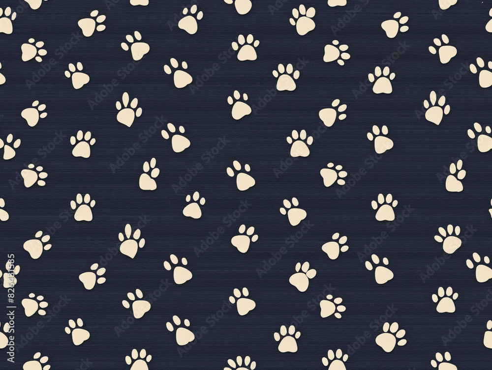A colorful pattern of paw prints background. The paw prints are of different colors and sizes, creating a lively and playful atmosphere. A colorful pattern of paw prints background. The paw prints are of different colors and sizes, creating a lively and playful atmosphere.