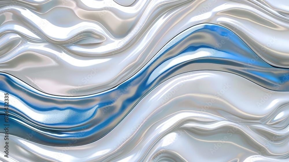 Wave pattern in pearl white and ocean blue on ceramic tile texture. Wave pattern in pearl white and ocean blue on ceramic tile texture.