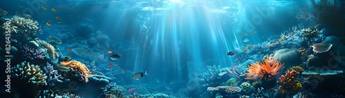 Enchanting Underwater Marine Sanctuary Showcasing Protected Species in Their Natural Habitat