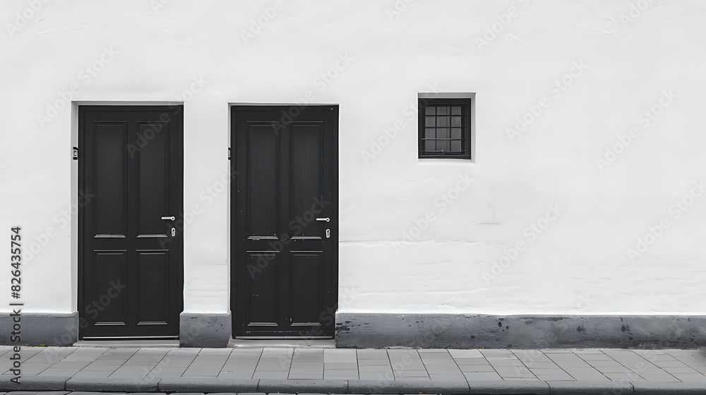 Two doors, imagine the image showing the alternative perspective Two doors, imagine the image showing the alternative perspective
