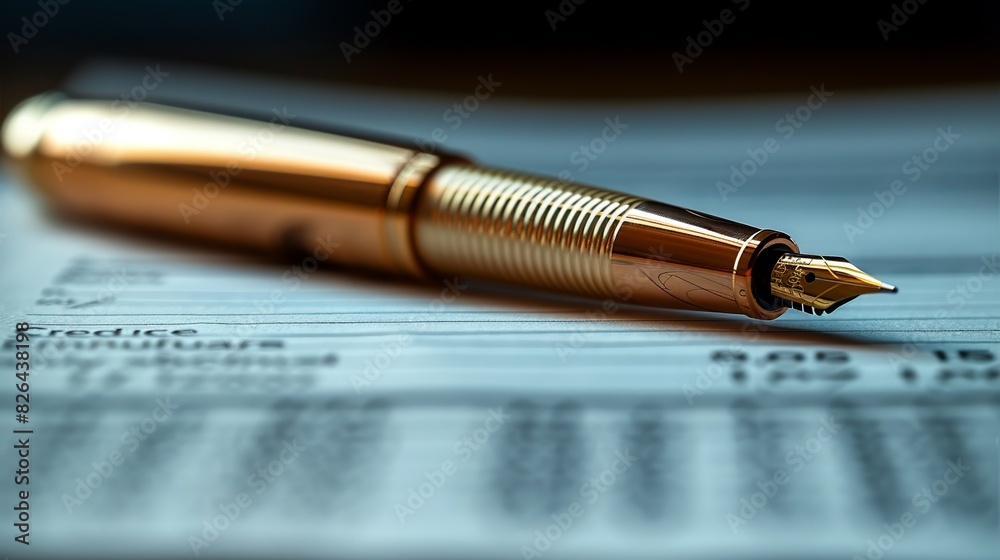 A close-up of a pen signing financial documents, representing commitment and accountability in business transactions. A close-up of a pen signing financial documents, representing commitment and accountability in business transactions.
