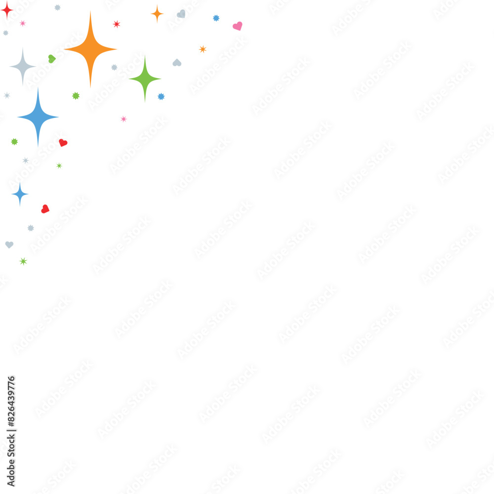 Decorate your birthday with hearts and sparkling stars. Decorate your birthday with hearts and sparkling stars.