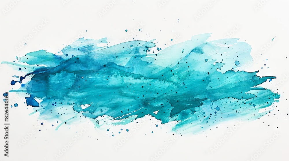 Blue watercolor brush stroke. Blue watercolor brush stroke.