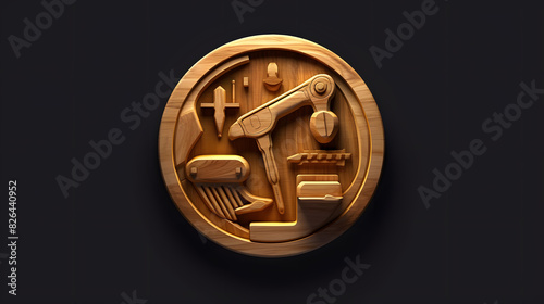 Woodworking Icon Wood 3d