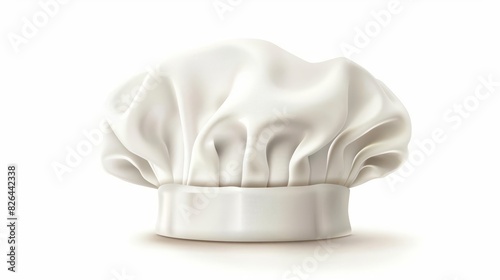 classic chef hat isolated on white background culinary expertise symbol digital illustration