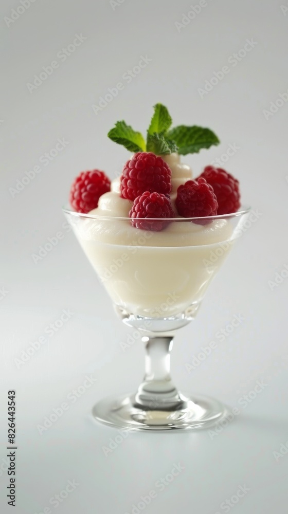 Elegant raspberry and cream dessert Elegant raspberry and cream dessert