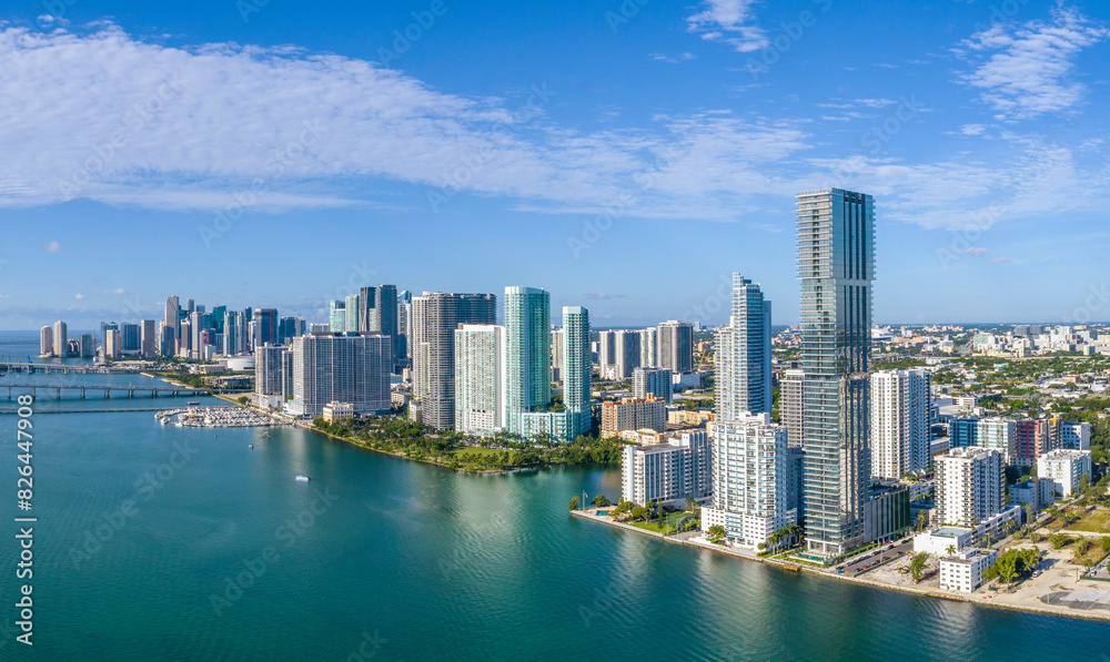 Aerial view of Elysee Miami, Edgewater, Sunny Isles Beach, Florida, United States. Aerial view of Elysee Miami, Edgewater, Sunny Isles Beach, Florida, United States.