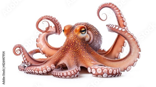 isolated octopus on white background highquality studio photography