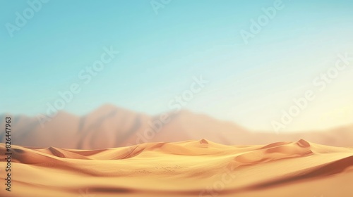 Minimal Style Desert Blurred Background with Depth Perception
