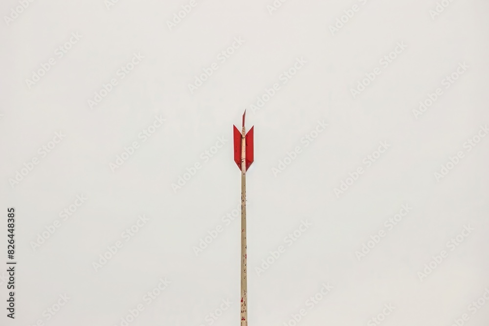 A minimalist portrayal of leadership: a bold arrow pointing forward against a stark white background, symbolizing vision and progress. A minimalist portrayal of leadership: a bold arrow pointing forward against a stark white background, symbolizing vision and progress.